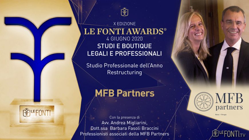 MFB Partners nominato “Studio Professionale dell’anno” nel campo del Restructuring